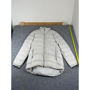 Mountain Hardwear Women's Large White Puffer Jacket Full Zip Fleece Lined